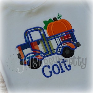 Little Pumpkin Truck Embroidery Applique Design