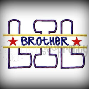 Little Brother Sibling Embroidery Applique Design