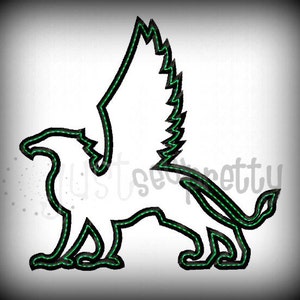 Griffins Sillouette Embroidery Applique Design