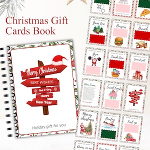 Weihnachtsgeschenkkartenbuch, druckbares Weihnachtsgeschenk für Teenager, personalisiertes Weihnachtsgeschenk für Kinder, personalisierte Weihnachtsgeschenkkartenhalter