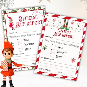 Pagella Elfo modificabile stampabile, Rapporti Elfo, Rapporto Elfo di Natale, Rapporto Elfo personalizzato, Pagella ELF, Pagella Elfo Polo Nord
