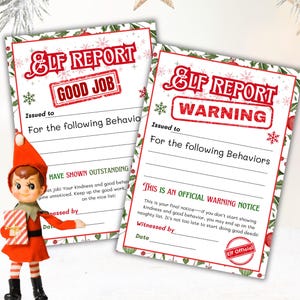 Tarjeta de calificaciones editable e imprimible de elfos, informes de elfos, informe de elfos navideños, informe de elfos personalizado, tarjeta de calificaciones de elfos, tarjeta de calificaciones de elfos del Polo Norte