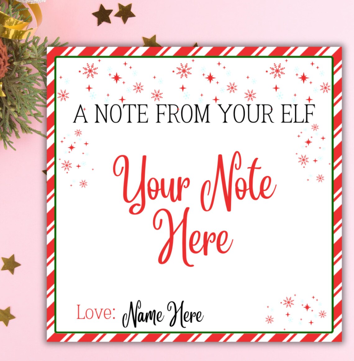 Editable Elf Note Cards Template, Elf Christmas Activities, Christmas ...