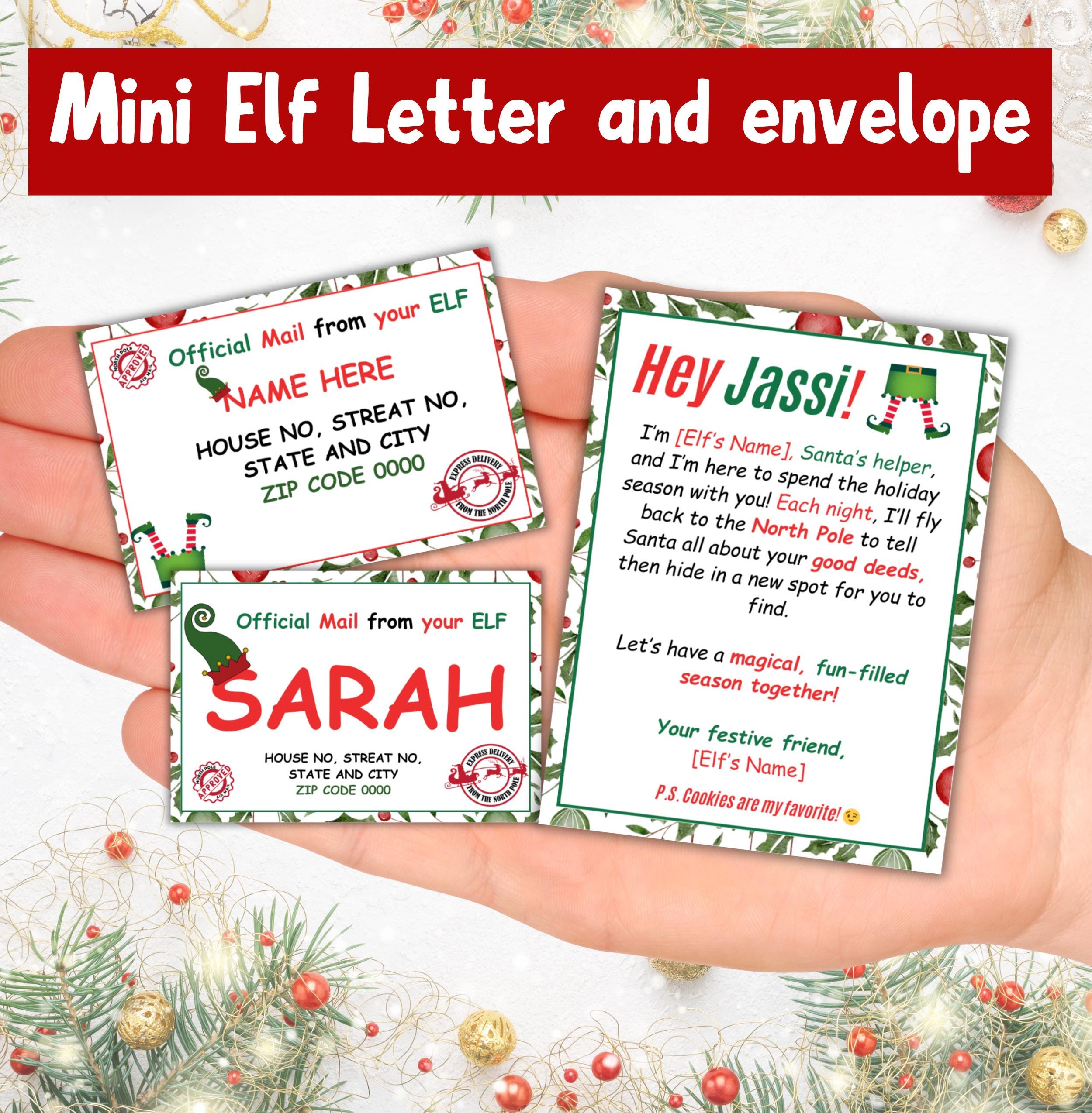 Editable Printable Mini Elf Letter With Envelope, Hello From Your Elf ...