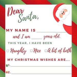 Querida carta de Papá Noel