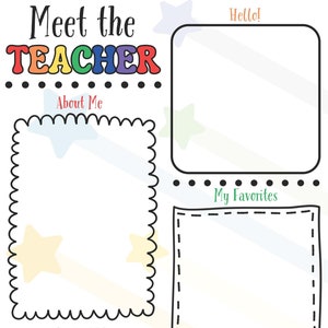 EDITABLE Meet the teacher template