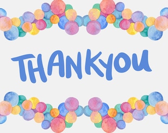 Kids Birthday Thank You Postcard
