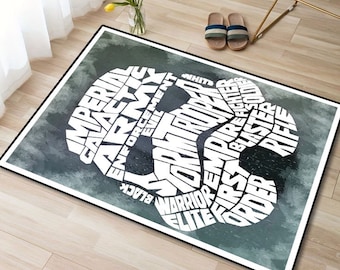 Star Wars Rug: Stormtrooper Typography, Kids Room Decor
