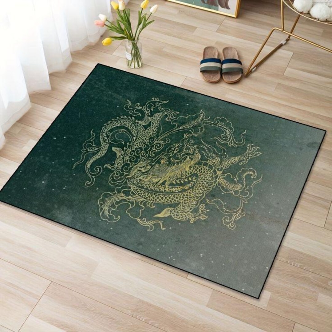 Japanese Dragon Rug: Japan Culture Art Carpet - Etsy