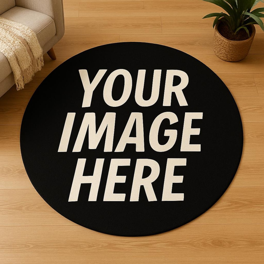Custom Round Rug – Personalized Photo Rug – Your Image Here Digital ...