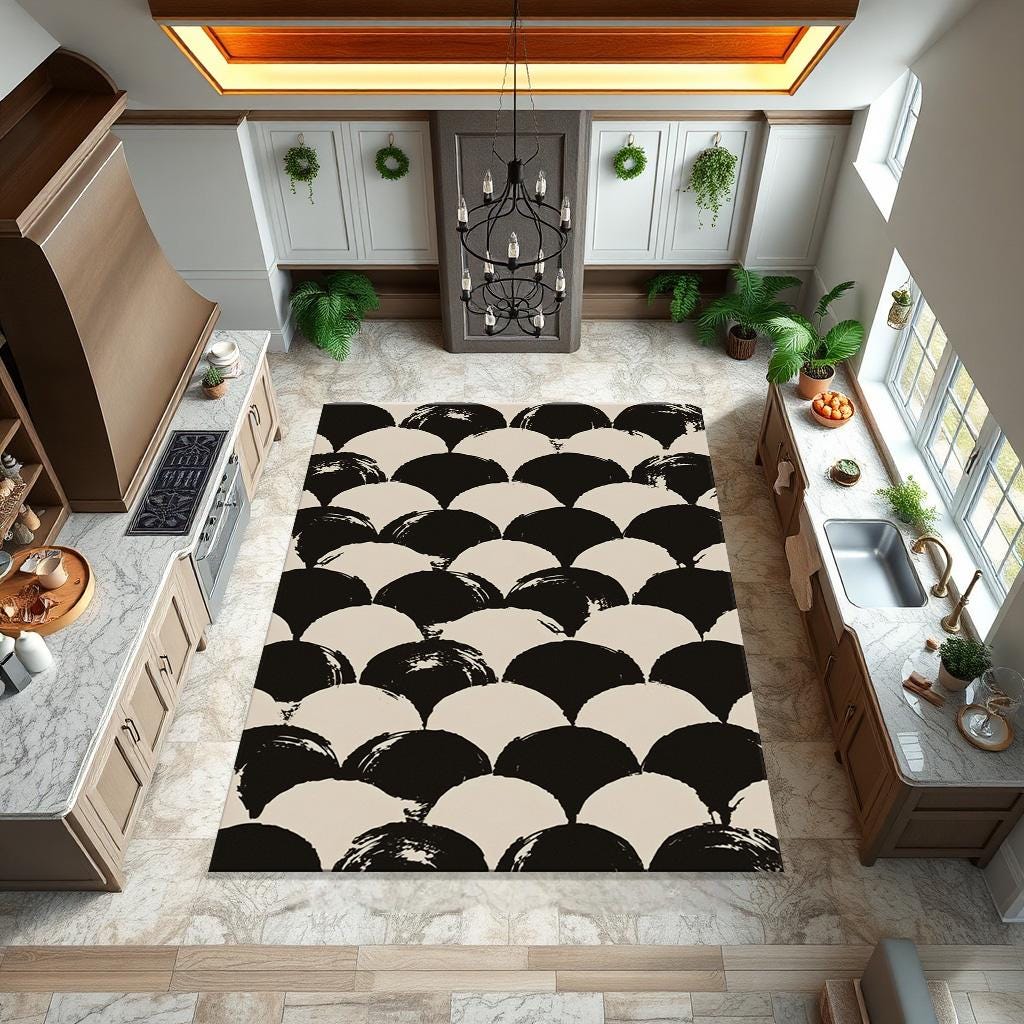 ボヘミアンスタイル ラグ 白黒 幾何学模様 ジュート ホワイト ブラック