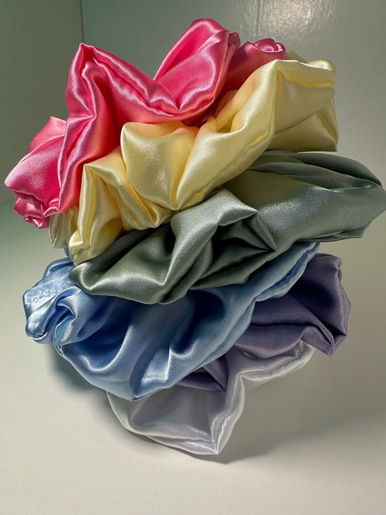 Pastel Satin Scrunchies - Etsy