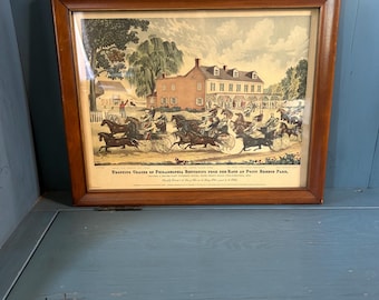 Framed Print 1870’s Philadelphia Race at Point Breeze Park by Harry Pharazyn