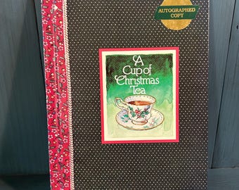 Vintage 1982 ‘A Cup of Christmas Tea', Hardcover Book by Tom Hegg - Author Signed