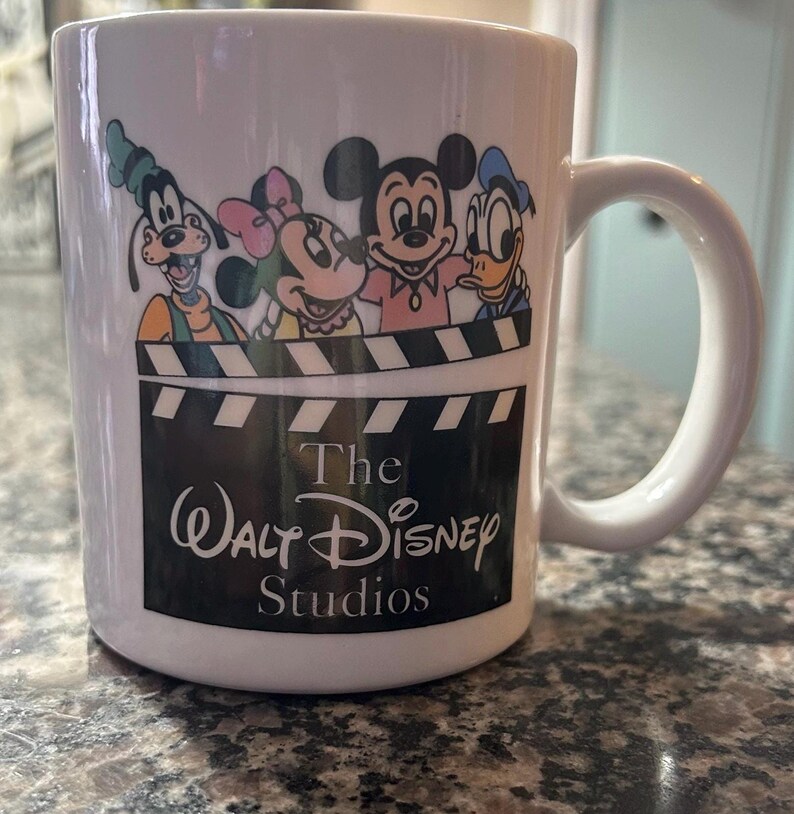 Vintage Walt Disney Studios Mickey Mouse & Friends White Ceramic Mug | 12 Oz. image 10