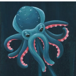 Giant Squid Print - Squid Illustration