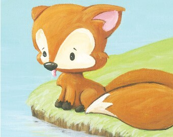 Fox Reflection Print - Fox Print - Familiar - Children’s Illustration