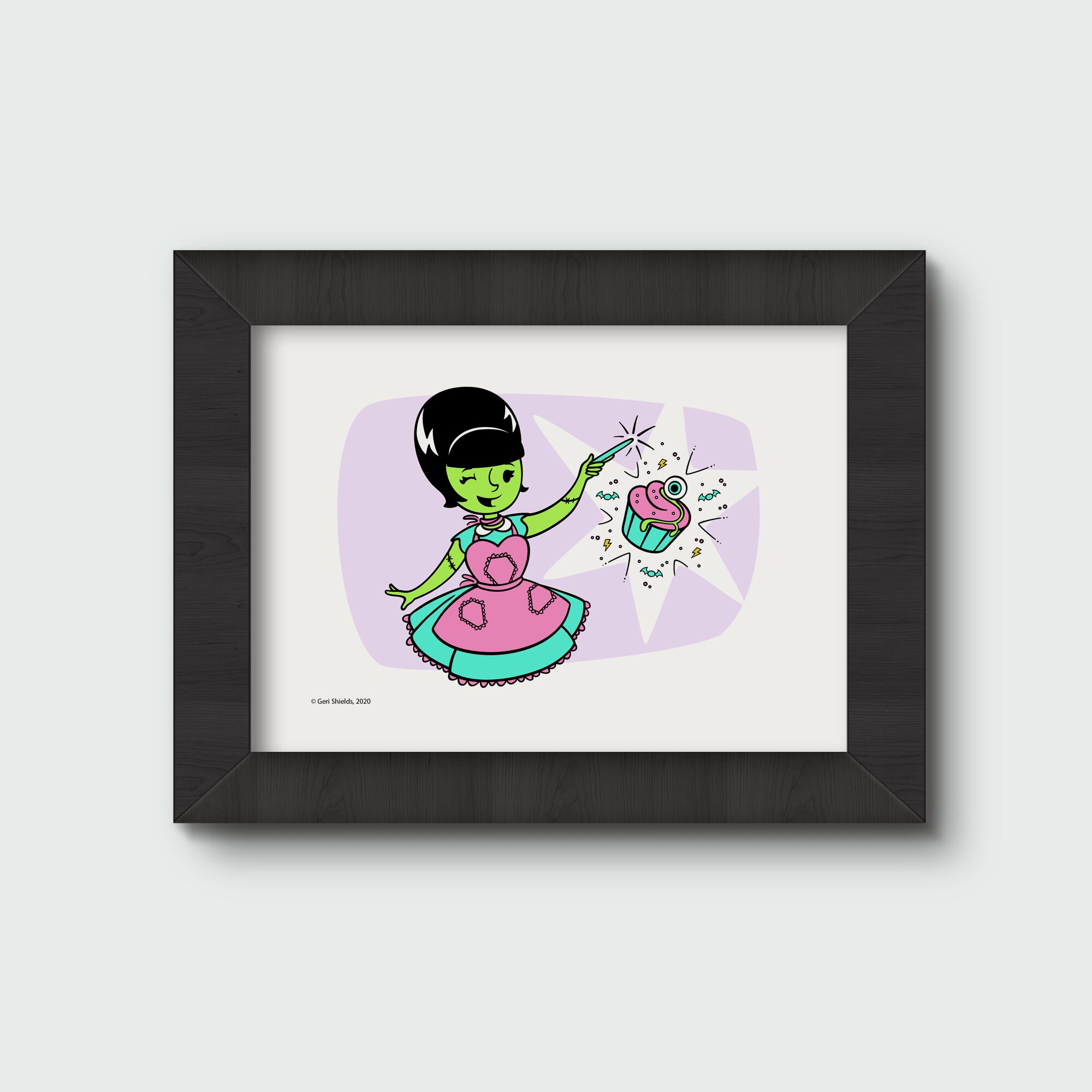 Impresión de bruja de cocina Ilustración de Halloween | Etsy