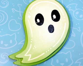 Green Ghost Painting - Halloween Art