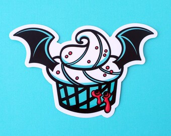 Halloween Bat Cupcake Sticker - Cupcake Sticker - Decal - Halloween Art