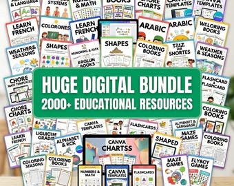 Ultimatives Lernpaket mit über 2000 Materialien: Arbeitsblätter, Beschäftigungsbücher, Malvorlagen & Karteikarten | Lebenslanger Zugriff auf die Mega-Bibliothek für Lehrkräfte