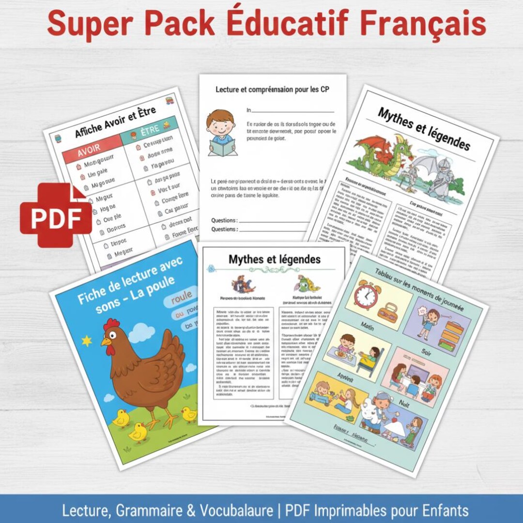 French Reading Comprehension Bundle – 86 Pages of Texts & Activities ...