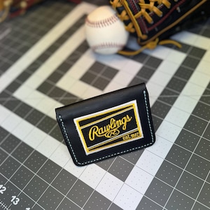 Cartera de béisbol Rawlings hecha a mano de cuero Horween
