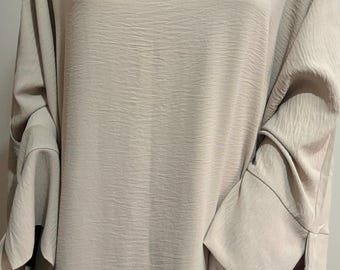 Beige Plain Abaya , Loose Fit Abaya, Modest Islamic Dress, Minimalist Abaya, Cheap Abayas