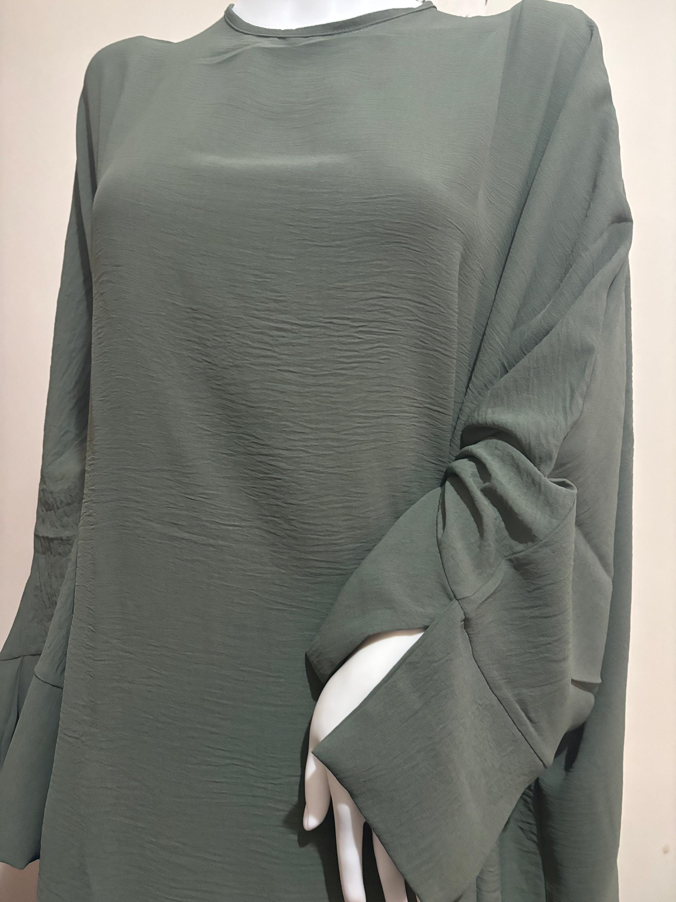 Army Green Plain Abaya, Loose Fit Dress, Plus Size Modest Dress, Long  Closed Abaya, Maxi Dress Muslim Women - Etsy