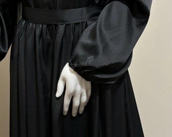 Very soft Satin Dress, Flowy Muslim Dress, Light Modest Dress for woman, Modest Islamic wear, Dinner Party Evening Dress, Modest Clothing