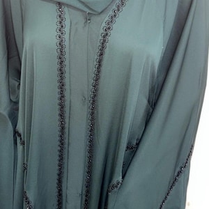 Green Wide Sleeves Embellished Abaya set Elegant abaya for woman Muslim Modest Maxi Dress Fancy Abaya for Parties Dubai Luxury Dress kaftan