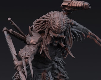 Predator Hunter 13cm resin miniature model kit high detail AVP Alien