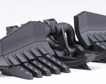 Mine plough dozer blade for super heavy tanks 32mm scale sci-fi resin upgrade
