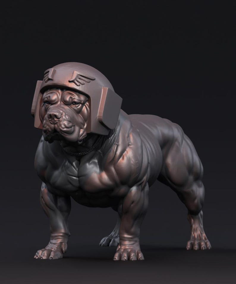 Pug of war 20mm Resin miniature for wargaming Tabletop sci-fi space dog model kit type 8