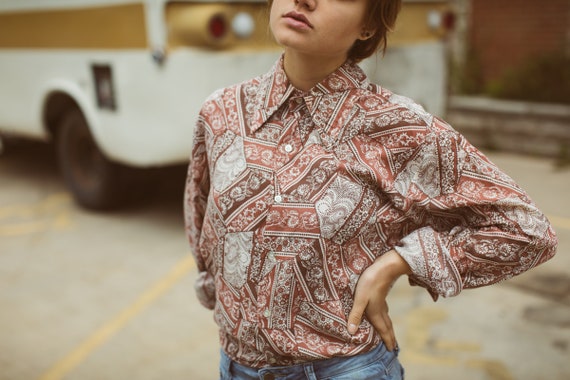 Boho button up shirt Clearance