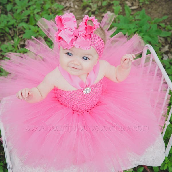 Bright Pink Baby Tutu Dress,Hot Pink Newborn Toddler Tutu,Tutu Dress,Tutu Dresses,Hot Pink Infant Baby Tutu,Tutu for Babies,Pink Tutu Outfit