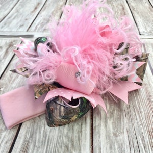 Pink Camo Hair Bow Camo Headband Camouflage Baby Headband Over the Top Bows Camo Baby Headbands Hunting Baby Girl Bows Hunting Gift for Girl