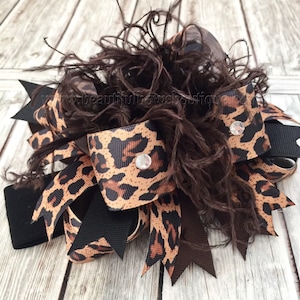 Leopard Over the Top Hair Bow, Cheetah Over the Top Hairbow, OTT Headband,Baby Headband,Baby Headbands,Big Bows,Girls Headwrap,Big Bows