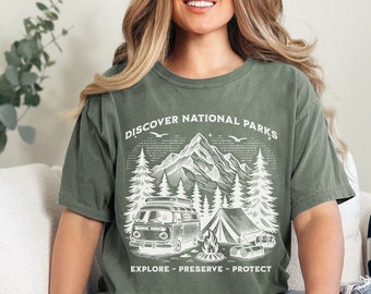 National Parks Shirt US National Park Gifts National Parks Camping Gift Nature Lover Mountain Hiking Shirt Park Tee Outdoor Adventure Shirt