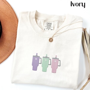 Embroidered 40 oz tumbler Shirt Comfort Colors Crewneck Fall Cup Lover Gift Funny Mug Shirts Obsessive Cup Disorder Shirt Drink Lover Gift