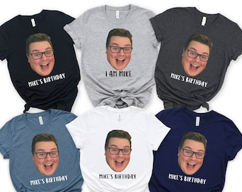 Custom Photo Shirt, Birthday Party Group Shirt, Funny Birthday Matching Shirt, Face Shirt, Custom Face Birthday Shirt, Birthday Photo Shirt