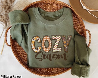Pumpkin Season Sweatshirt Fall Crewneck Autumn Sweatshirt Thanksgiving Gift Fall Leaves Shirt Cozy Fall Sweatshirt Womens Fall Shirt Gift