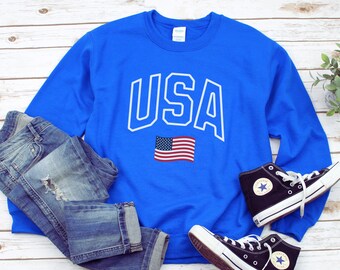 USA Flag Sweatshirt, USA Sweatshirt, Patriotic Sweatshirt, American Flag Sweatshirt, America Sweatshirt, Retro Sweatshirt, USA Flag Hoodie
