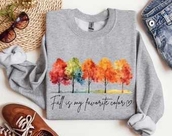 Fall Leaves Sweatshirt Fall Crewneck Autumn Sweatshirt Thanksgiving Gift Pumpkin Season Shirt Cozy Fall Sweatshirt Womens Fall Shirt