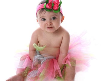 Baby Tutu,White Lime Pink Tutu,Easter Tutu,Pink Green Tutu,Toddler Tutu,Birthday Tutu,Cakesmash Tutu,Newborn Tutu,Fluffy Tutu,Tutu Headband