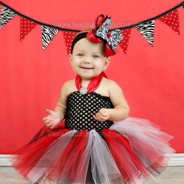 Holiday Red Black Baby Tutu Dress,Holiday Black Red Damask Toddler Tutu,Tutu Dress,Tutu Dresses,Christmas Infant Baby Tutu,Tutu for Babies