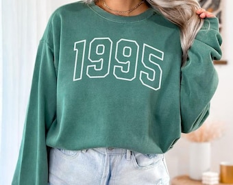 Custom College Style Sweater 1994 Sweatshirt 30th Birthday Sweatshirt Birth Year Number Shirt Birthday Gift for Men Women Comfort Colors