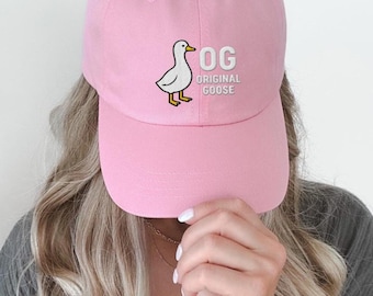 Funny Goose Hat, OG Original Goose Embroidered Baseball Cap, Funny Dad Hat, Silly Goose Gift, Unisex Goose Hat, Adjustable Cap, Gift for Her