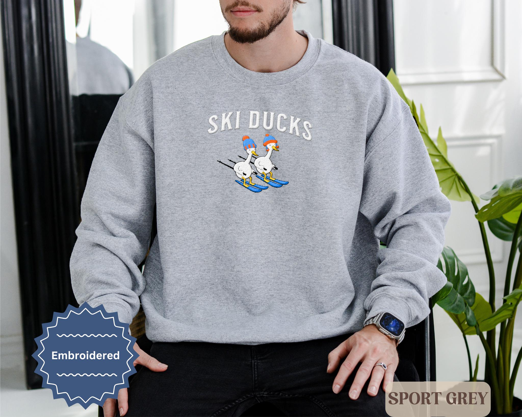 Embroidered Funny Ski Sweatshirt, Silly Goose Ski Club, Ski Lovers