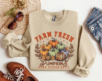 Pumpkin Season Sweatshirt Fall Crewneck Autumn Sweatshirt Thanksgiving Gift Fall Leaves Shirt Cozy Fall Sweatshirt Womens Fall Shirt Gift